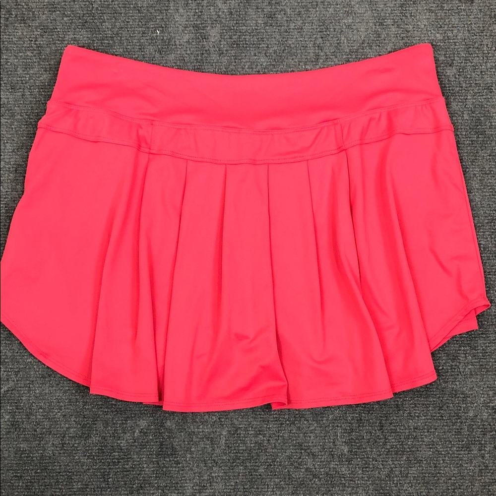 Lija Coral Pink Active Tennis Skort Pleated Sz L (A2) - Picture 9 of 9